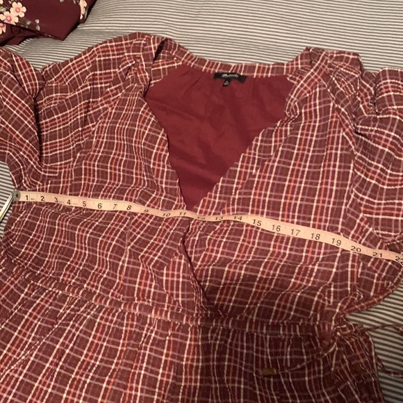 Madewell Seersucker Wrap Dress - Picture 2 of 2